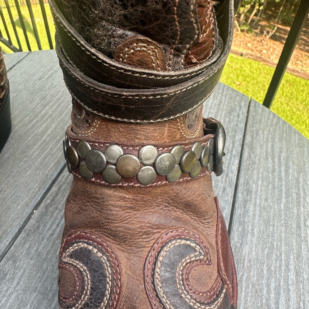 Double D by Old Gringo Frontier Trapper Tall Boots Size 8 - Picture 6 of 11